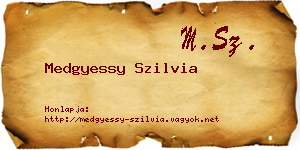 Medgyessy Szilvia névjegykártya