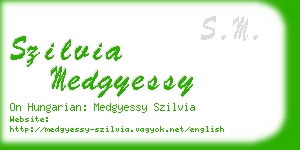 szilvia medgyessy business card